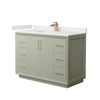 Custom image for Light Green with Satin Bronze Trim / White Quartz / No Mirror