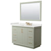 Custom image for Light Green with Satin Bronze Trim / White Quartz / 46