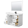 Custom image for White with Matte Black Trim / Carrara Cultured Marble / 46