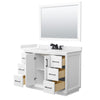 Custom image for White with Matte Black Trim / Carrara Cultured Marble / 46