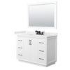 Custom image for White with Matte Black Trim / Carrara Cultured Marble / 46