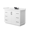 Custom image for White with Matte Black Trim / Carrara Cultured Marble / No Mirror