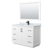 Custom image for White with Matte Black Trim / White Carrara Marble / 46