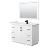 Custom image for White with Matte Black Trim / White Cultured Marble / 46