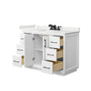 Custom image for White with Matte Black Trim / White Quartz / No Mirror