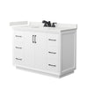 Custom image for White with Matte Black Trim / White Quartz / No Mirror