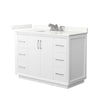 Custom image for White with Brushed Nickel Trim / Giotto Quartz / No Mirror