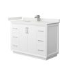 Custom image for White with Brushed Nickel Trim / White Quartz / No Mirror