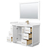 Custom image for White with Satin Bronze Trim / Carrara Cultured Marble / 46