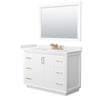 Custom image for White with Satin Bronze Trim / Carrara Cultured Marble / 46
