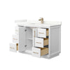 Custom image for White with Satin Bronze Trim / Giotto Quartz / No Mirror