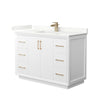 Custom image for White with Satin Bronze Trim / Giotto Quartz / No Mirror