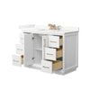 Custom image for White with Satin Bronze Trim / Giotto Quartz / No Mirror