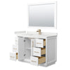 Custom image for White with Satin Bronze Trim / White Quartz / 46