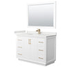 Custom image for White with Satin Bronze Trim / White Quartz / 46