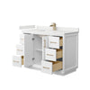 Custom image for White with Satin Bronze Trim / White Quartz / No Mirror