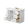 Custom image for White with Satin Bronze Trim / White Quartz / No Mirror