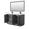 Custom image for Dark Gray with Matte Black Trim / Carrara Cultured Marble / 58