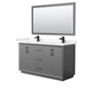 Custom image for Dark Gray with Matte Black Trim / Carrara Cultured Marble / 58