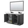 Custom image for Dark Gray with Matte Black Trim / Carrara Cultured Marble / 58