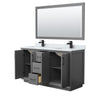 Custom image for Dark Gray with Matte Black Trim / White Carrara Marble / 58