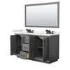 Custom image for Dark Gray with Matte Black Trim / White Cultured Marble / 58
