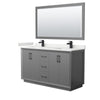 Custom image for Dark Gray with Matte Black Trim / White Quartz / 58