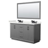 Custom image for Dark Gray with Matte Black Trim / White Quartz / 58