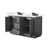 Custom image for Dark Gray with Matte Black Trim / White Quartz / No Mirror