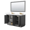 Custom image for Dark Gray with Satin Bronze Trim / Carrara Cultured Marble / 58
