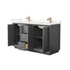 Custom image for Dark Gray with Satin Bronze Trim / Giotto Quartz / No Mirror