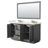 Custom image for Dark Gray with Satin Bronze Trim / White Quartz / 58