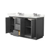 Custom image for Dark Gray with Brushed Nickel Trim / Giotto Quartz / No Mirror