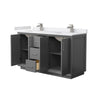 Custom image for Dark Gray with Brushed Nickel Trim / White Cultured Marble / No Mirror