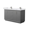 Custom image for Dark Gray with Brushed Nickel Trim / White Cultured Marble / No Mirror