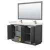 Custom image for Dark Gray with Brushed Nickel Trim / White Quartz / 58
