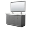 Custom image for Dark Gray with Brushed Nickel Trim / White Quartz / 58