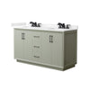 Custom image for Light Green with Matte Black Trim / Carrara Cultured Marble / No Mirror