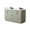 Custom image for Light Green with Matte Black Trim / White Cultured Marble / No Mirror