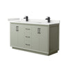 Custom image for Light Green with Matte Black Trim / White Quartz / No Mirror