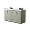 Custom image for Light Green with Matte Black Trim / White Quartz / No Mirror