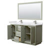 Custom image for Light Green with Brushed Nickel Trim / White Cultured Marble / 58