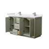 Custom image for Light Green with Brushed Nickel Trim / White Cultured Marble / No Mirror