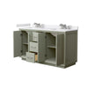 Custom image for Light Green with Brushed Nickel Trim / White Cultured Marble / No Mirror