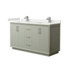 Custom image for Light Green with Brushed Nickel Trim / White Quartz / No Mirror
