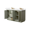 Custom image for Light Green with Satin Bronze Trim / Carrara Cultured Marble / No Mirror