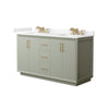 Custom image for Light Green with Satin Bronze Trim / Carrara Cultured Marble / No Mirror