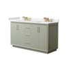 Custom image for Light Green with Satin Bronze Trim / White Cultured Marble / No Mirror