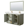 Custom image for Light Green with Satin Bronze Trim / White Quartz / 58