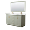 Custom image for Light Green with Satin Bronze Trim / White Quartz / 58